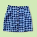 Urban Outfitters Gingham Denim Skirt Photo 0