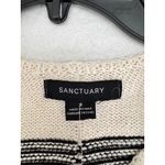 Sanctuary  Striped V-Neck Pullover Sweater Relaxed Fit Cream Black Size‎ S Photo 5
