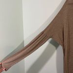 Anagram Women's Brown Tencel Loose Fit Long Sleeve Faux Wrap Dress Size L Size L Photo 5