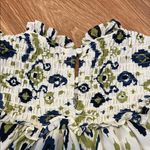Rose + Olive  Floral Smocked Top like new. Small Photo 4