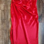 The Sei Asymmetric Drape Gown in Scarlet Red Size 8 Silk One Shoulder Maxi Slit Photo 5
