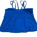 Time and Tru Women's Solid Blue Empire Halter Tankini Swimsuit Top Size XL Photo 4