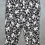 Ralph Lauren Lauren‎  Floral Print Capri Pants Womens 18W Black White Stretch Photo 0
