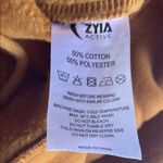 Boxy Brown Cropped Hoodie with ZYIA White Graphic Photo 6