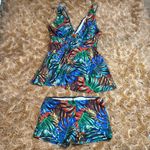 NWOT Tropical Bathing suit size L Blue Size L Photo 5