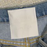 MOTHER Easy Does It Short‎ Denim Shorts Anchor Embroidered Striped Raw Hem 25 Blue Photo 3