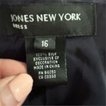 Jones New York  Women's Navy Blue  Silk Long Formal Dress Size 16 Photo 5