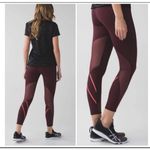 Lululemon All Meshed Up 7/8 Tight Bordeaux Drama / Flash Light Size 2 Photo 1