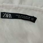 ZARA Blouse Ruffle Trim V-Neck Off-White Color Lightweight Semi-Sheer Top Size M Photo 8