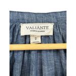 Anthropology‎ Valiante Blue Denim Embroidered Button Up Shirt Dress Sz 0 Tassels Photo 1