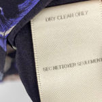 Rebecca Taylor Fit & Flare Dress Silk Sheer Navy Floral Print Sleeveless Women 8 Photo 8