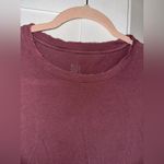 Aerie Real Soft Distressed Burgundy Tee Photo 4