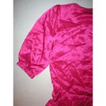 Juicy Couture New  Dress $498 Sleeves Womens 4 NWT Bright Pink Polka Dots Silk Photo 4
