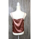 Nasty Gal Light Pink Satin Cowl Neck Cami Tank Top Blouse Women's Size 4 Photo 4