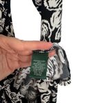 Ralph Lauren Lauren  Black White Floral Faux Wrap Dress Career Work Womens 12 Photo 3