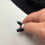 Alice + Olivia Alice‎ + Olivia Marsha Ruched Polo Mini Dress Womens Size XS Black Bodycon *FLAW Photo 6