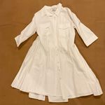 Acne Studios NWOT  gathered waist shirt midi dress 2way white cotton SZS bust37 Photo 1