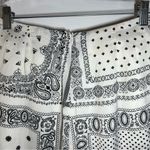 fab'rik Fab’rik White/Black Boho Print Lightweight Wide Leg Pants size Small Photo 7