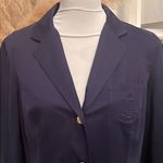 Ralph Lauren Lauren cotton blend Blazer Logo Chest Pocket navy blue size Large Photo 1