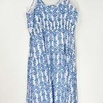 Baltic Born  Thebes Tank MIDI Dress Off White Blue Print Size XL Photo 8