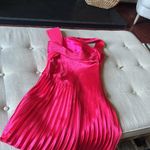 La Femme Pink Pleated Satin Mini Cocktail Dress Size 2 Photo 7