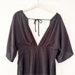 & Other Stories & Other Stories Plunge Neck V-Cut Wide Leg Black Jumpsuit | 4 Photo 4