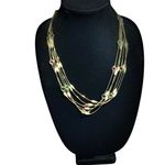 Source Unknown Gold‎ Tone Layered Necklace with Multicolor Accents Women's Fashion Jewelry Photo 2