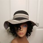 Floppy Paper Sun Hat Black Photo 1