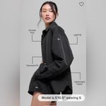Alo Yoga  NWT Socialite Shacket Jacket in Black Oversized Fit with Pockets Size S Photo 1