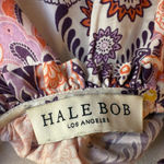 Hale Bob Y2K Silk blend  Pink white Purple Paisley Blouse floral ruffle cottage‎ Photo 2