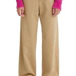 Levi's Baggy Trouser Pants Khaki Tan Twill Loose Y2K Trousers Women's Size 24x31 Photo 0