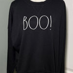 Rae Dunn BOO! Halloween Sweater Black Crewneck Pullover Women’s XL Photo 0