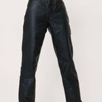 Nasty Gal Black Coated Pants Photo 2