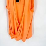 NWT Mono B Open Overlay Back Tank Top Jersey Knit Open Back Large Active Workout Orange Photo 8