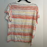 Lisa Todd Striped Tee Cinched Sleeves Cotton Sz M Shirt Size M Photo 7