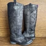 Paola Ferri Grey Black Distressed Suede Studded‎ Moto Motorcycle Boots 39 Gray Size 8 Photo 0