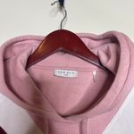 Sandro  Gena Pink Velvet Chevron Hoodie Sz 0 XS Photo 2