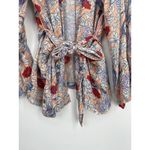 Roller Rabbit Asian Kimono Inspired Long Sleeve Satin Floral Luxury Robe XS/S Photo 6