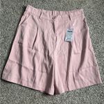 NWT Neecan Pink High Waist Elastic Wide Leg Bermuda Shorts Casual Summer Comfy Size XL Photo 1