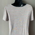 Calvin Klein sz 4 gray orange stripe mini shirt dress Photo 5