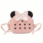 Disney Minnie Mouse Pink Crossbody Bag Heart Cutout Mini Purse NWT Photo 4