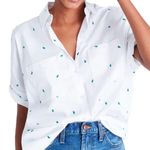 Madewell Courier Embroidered Cactus Short Sleeves Shirt Size XS Photo 0