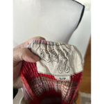 Ace & Jig Red & Cream Plaid Short Sleeve Cotton Crinkle Dress Photo 3