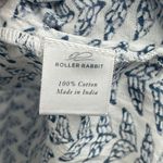 Roller Rabbit Cover-Up Women's XS White Blue Printed Tassel-Tie Hooded Swimwear Photo 4