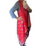 Collection Eighteen American flag 4th of July cardigan flowey scarf wrap 1 size Red Photo 2