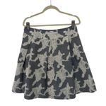Kate Spade SZ 10 grey printed a-line skirt Photo 3