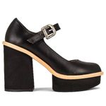 Free People  Black Leather Maggie MJ Mary Jane Platform Women’s 38 NEW Photo 8