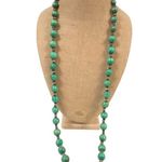 Round Dyed Ball Wooden 46” Statement Handmade Boho Coachella Festival Necklace Photo 1