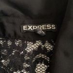 EXPRESS  women size XS black button down shirt with lace yoke loose fit Photo 6
