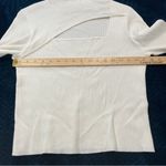 Bar III ‎ Womens Size 1X White Ribbed Cut-Out Long Sleeve Mock Neck Sweater Top Photo 12